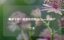 需求下降？消息称特斯拉Cybertruck停产三天